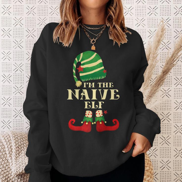 Santa The Naive Elf Christmas Matching Family Coworker Group  Men Women Sweatshirt Graphic Print Unisex Gifts for Her