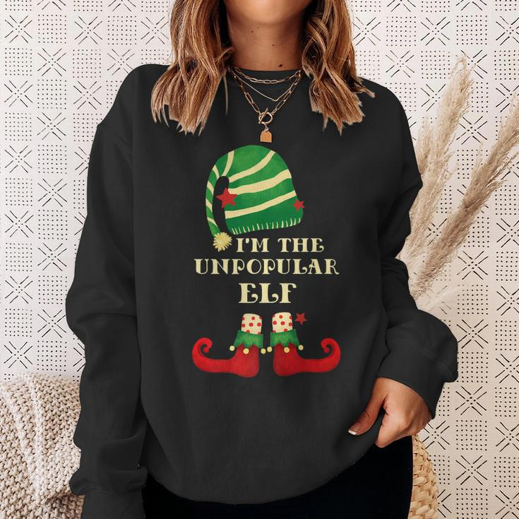 Santa The Unpopular Elf Christmas Matching Family Coworker  Men Women Sweatshirt Graphic Print Unisex Gifts for Her