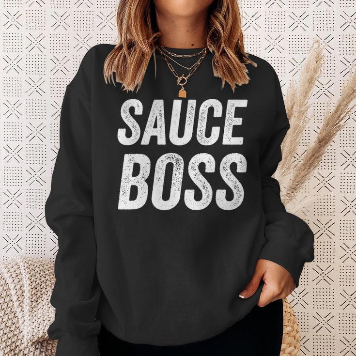 Sauce Boss Chef Bbq Cook Food Humorous V2 Sweatshirt Gifts for Her