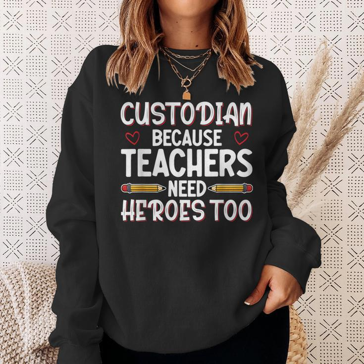 School Custodian – Funny Best Custodian Ever Back To School Sweatshirt Gifts for Her
