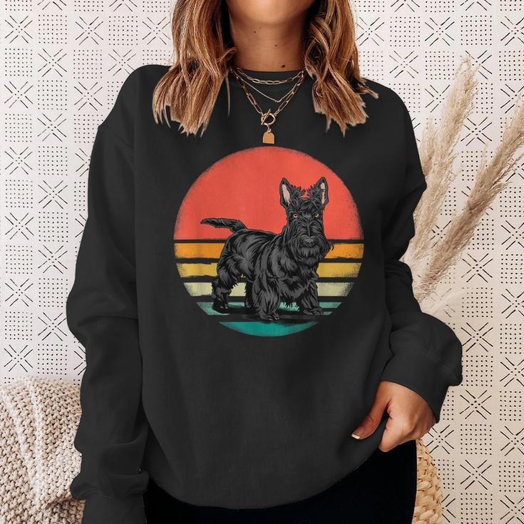 Scottish Terrier Hundeliebhaber Im Retro-Stil 70Er-Jahre Sweatshirt Geschenke für Sie