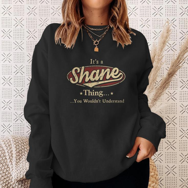 Shane Last Name Shane Family Name Crest Sweatshirt Gifts for Her