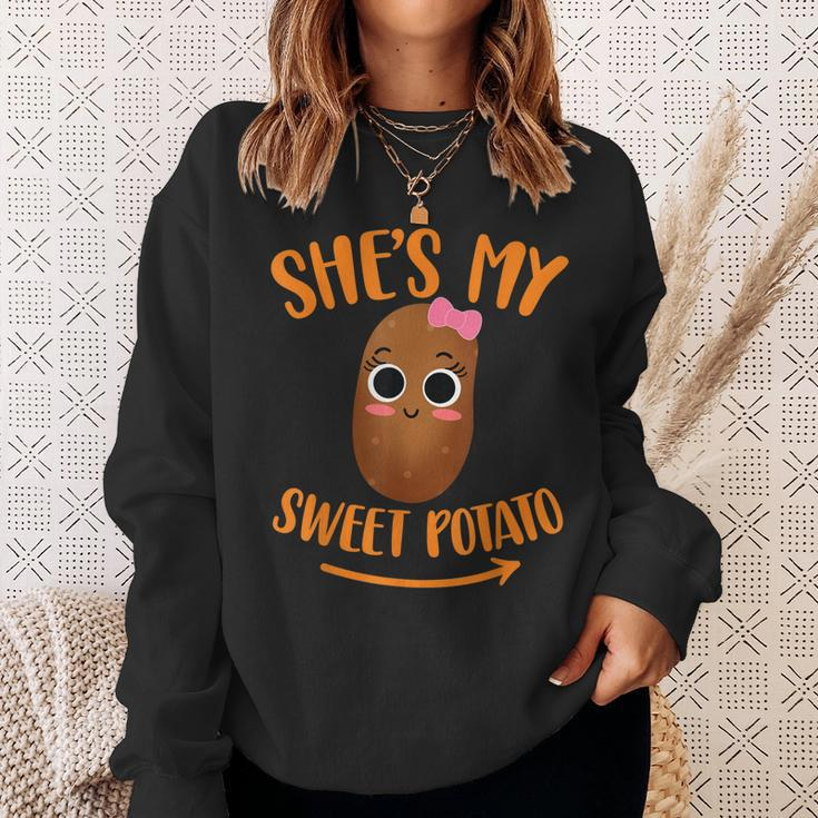 Shes My Sweet Potato - Funny Thanksgiving Matching Couple Men Women Sweatshirt Graphic Print Unisex Gifts for Her