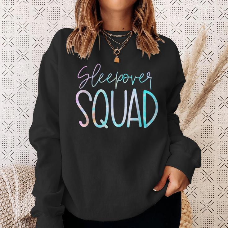 Sleepover Squad Slumber Party Crew Pajama Bff Bestie Tie Dye Sweatshirt Gifts for Her
