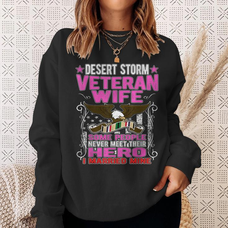 Some Never Meet Their Hero - Desert Storm Veteran Wife Gifts Men Women Sweatshirt Graphic Print Unisex Gifts for Her