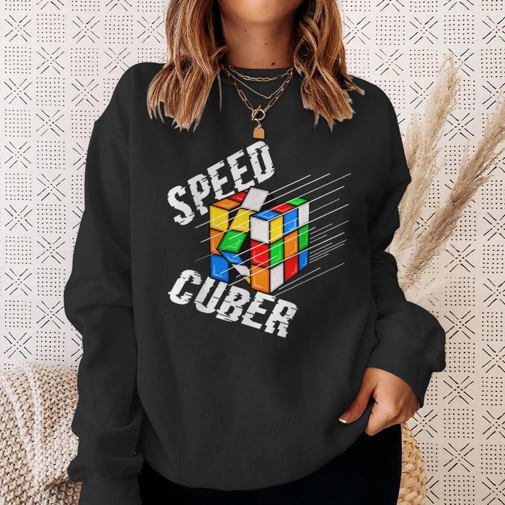 Speed Cuber Speed Cubing Puzzles Cubing Puzzles Sweatshirt Gifts for Her