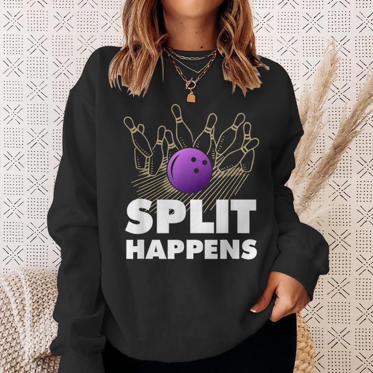 Split Happens I Bowling Kegeln Pin Kugel Kegelverein Sweatshirt Geschenke für Sie