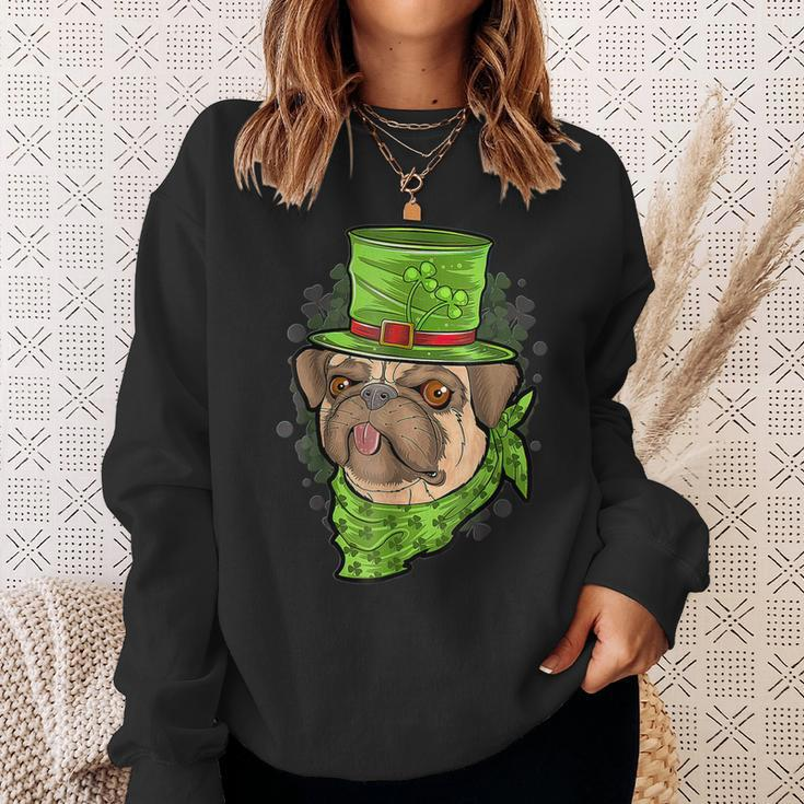 St Patricks Day Pug Puppy Dog Gift Lover Dog Sweatshirt Gifts for Her