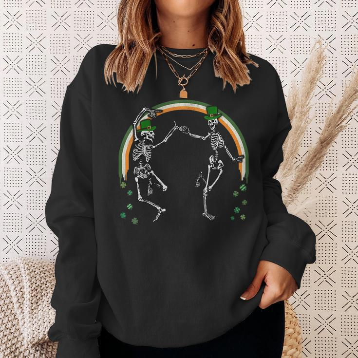 St Patricks Day Skeleton Dancing Skeletons Sweatshirt Gifts for Her