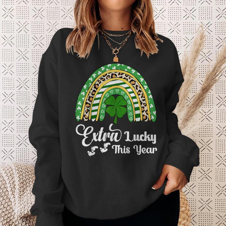 St Pattys Pregnancy Announcement St Patricks Day Pregnant Sweatshirt Gifts for Her