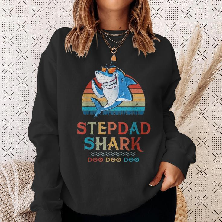 Stepdad Shark Fathers Day Gift V2 Sweatshirt Gifts for Her