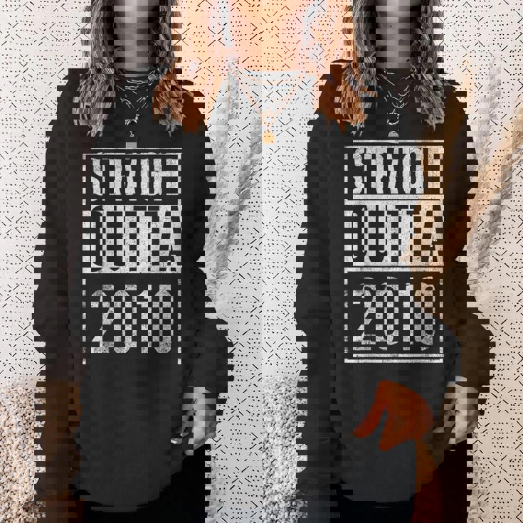 Straight Outta 2010 Year Of Birth Birthday Sweatshirt Gifts for Her
