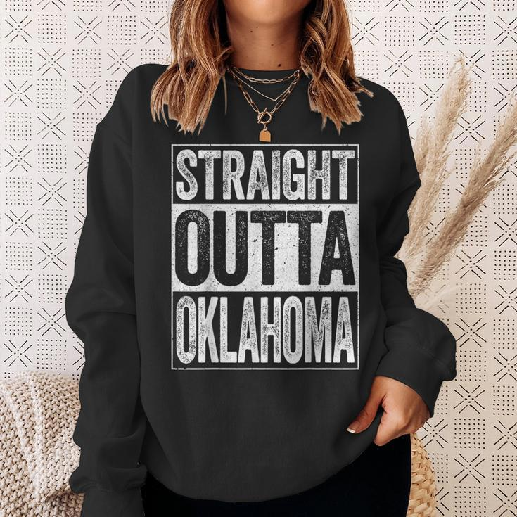 Straight Outta Oklahoma Ok State Gift Men Women Sweatshirt Graphic Print Unisex Gifts for Her