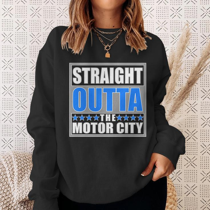 Straight Outta The Motor City Detroit Michigan Sweatshirt Gifts for Her