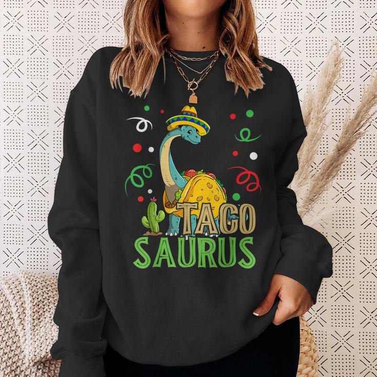 Tacosaurus Cinco De Mayo Taco Dinosaur Sweatshirt Gifts for Her