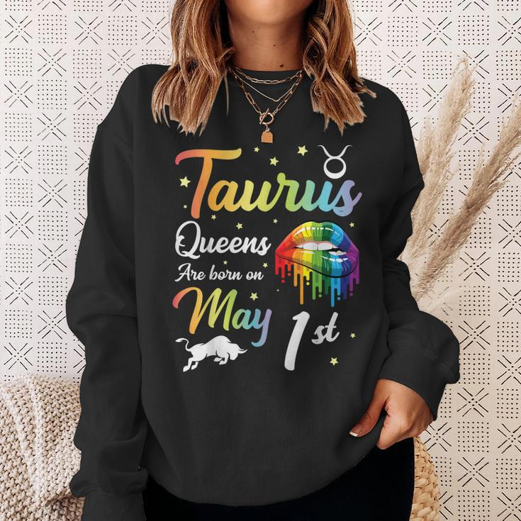 Taurus Queens Are Born On May 1St Happy Birthday To Me You Sweatshirt Gifts for Her
