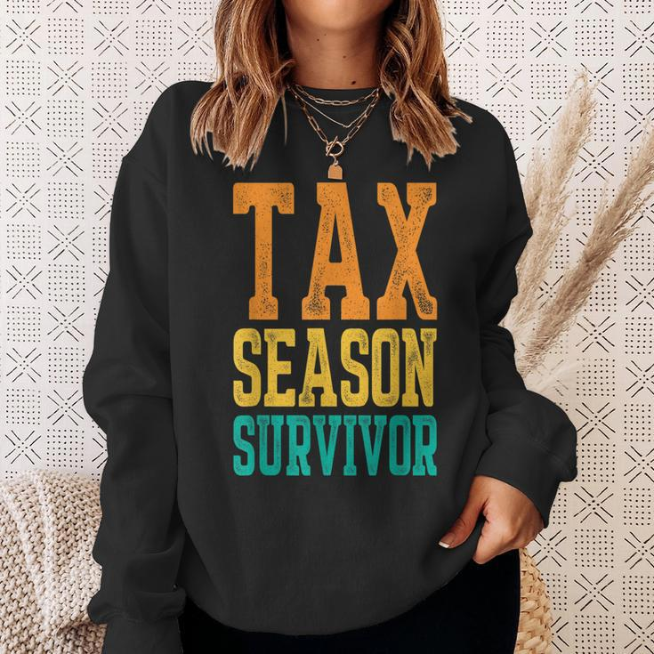 Tax Season Survivor Funny Tax Season Accountant Taxation Sweatshirt Gifts for Her