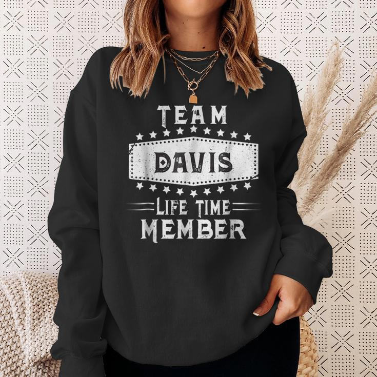 Team Davis Life Time Member Family Name Sweatshirt Gifts for Her