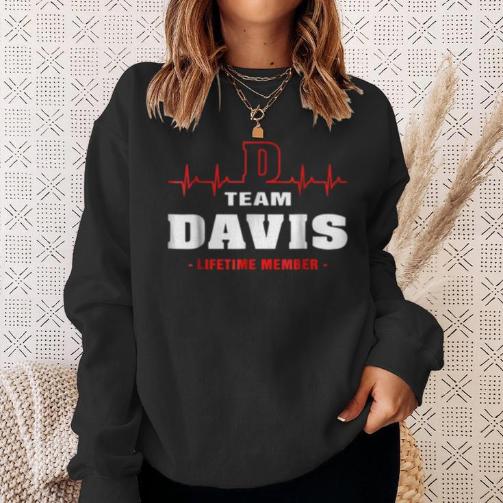 Team Davis Lifetime Member Surname Last Name Sweatshirt Gifts for Her