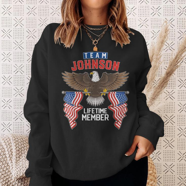 Team Johnson Lifetime Member Us Flag Sweatshirt Gifts for Her