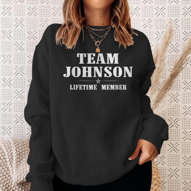 Team Johnson Surname Family Last Name Gift Sweatshirt Gifts for Her