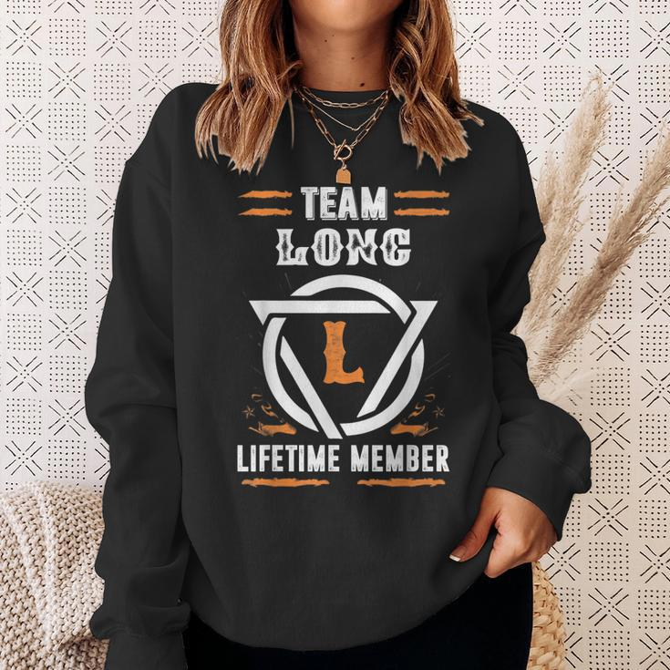 Team Long Lifetime Member Gift For Surname Last Name Men Women Sweatshirt Graphic Print Unisex Gifts for Her