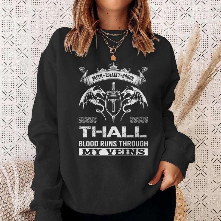 Thall Blood Runs Through My Veins Sweatshirt Gifts for Her