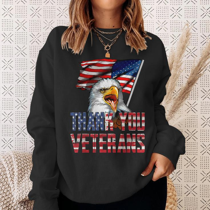 Thank You Veterans American Eagle Us Flag For 4Th Of July Sweatshirt Gifts for Her