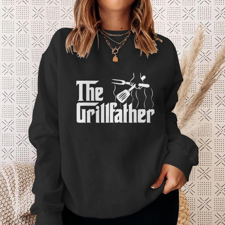 The Grillfather Bbq Grill & Smoker | Barbecue Chef Tshirt Sweatshirt Gifts for Her