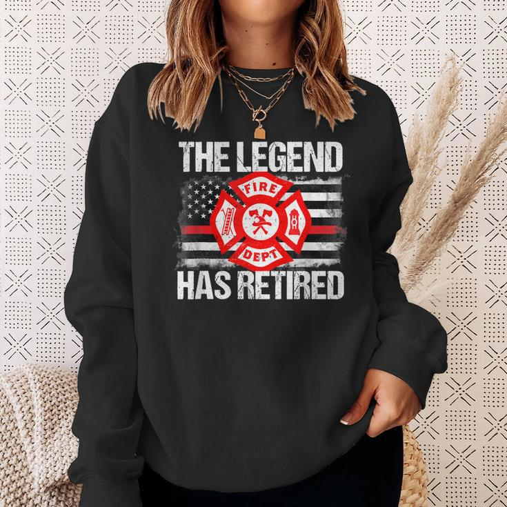 The Legend Has Retired Firefighter Retirement Party Men Sweatshirt Gifts for Her