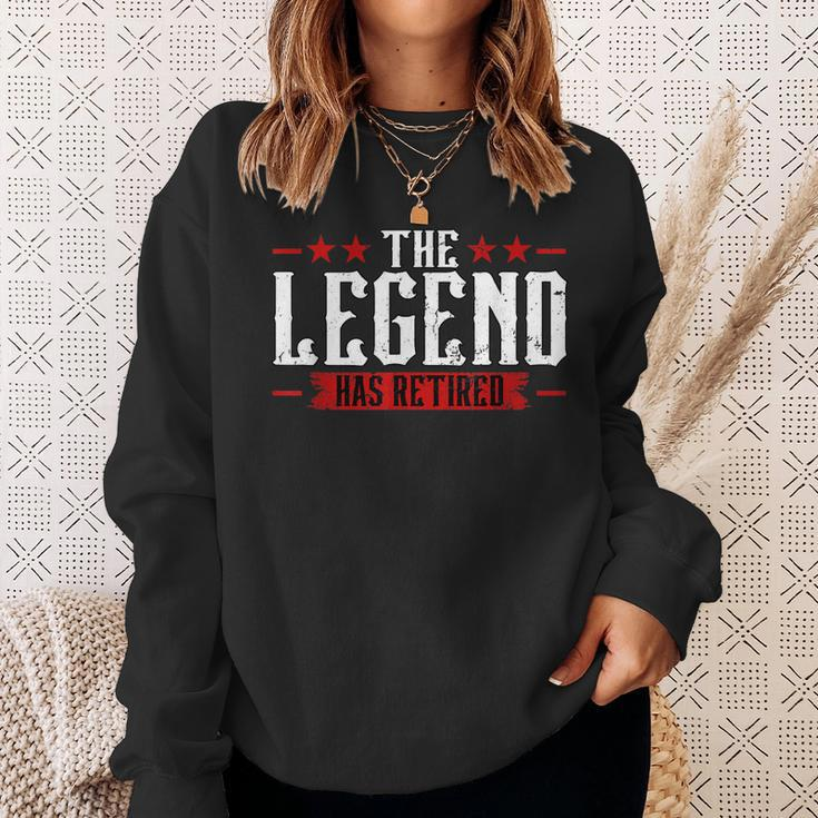 The Legend Has Retired Retirement Sweatshirt Gifts for Her