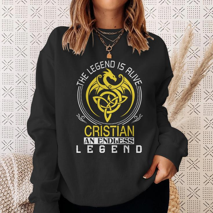 The Legend Is Alive Cristian Family Name Sweatshirt Gifts for Her