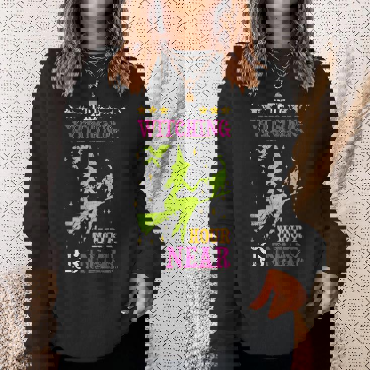 The Witching Hour Is Near Distressed Sweatshirt Gifts for Her