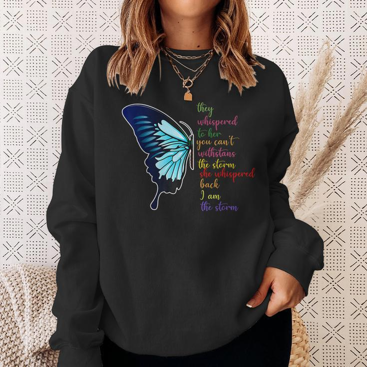 They Whispered To Her You Cannot Withstand The Storm Gifts Men Women Sweatshirt Graphic Print Unisex Gifts for Her