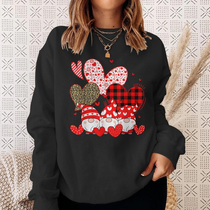 Three Gnomes Holding Hearts Valentines Day Gifts For Her V2 Sweatshirt Gifts for Her