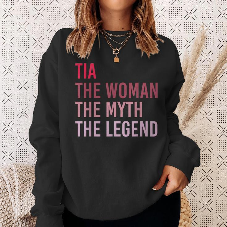 Tia The Woman Myth Legend Personalized Name Birthday Gift Sweatshirt Gifts for Her