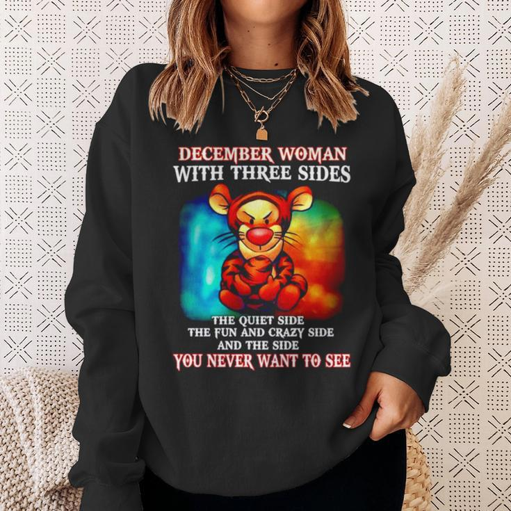 Tiger December Woman With Three Sides You Never Want To See Sweatshirt Gifts for Her