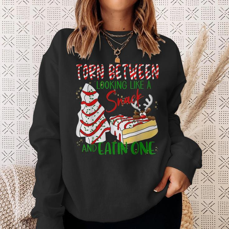 Torn Between Looking Like A Snack And Eating One Christmas V3 Men Women Sweatshirt Graphic Print Unisex Gifts for Her