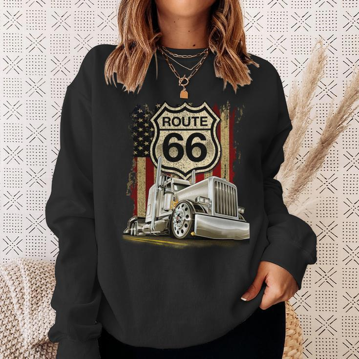 Trucker Route Sweatshirt Gifts for Her