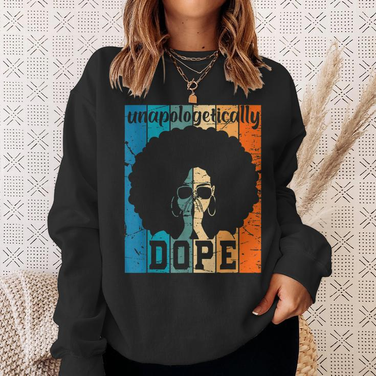 Unapologetically Dope Black History Month African American V8 Sweatshirt Gifts for Her