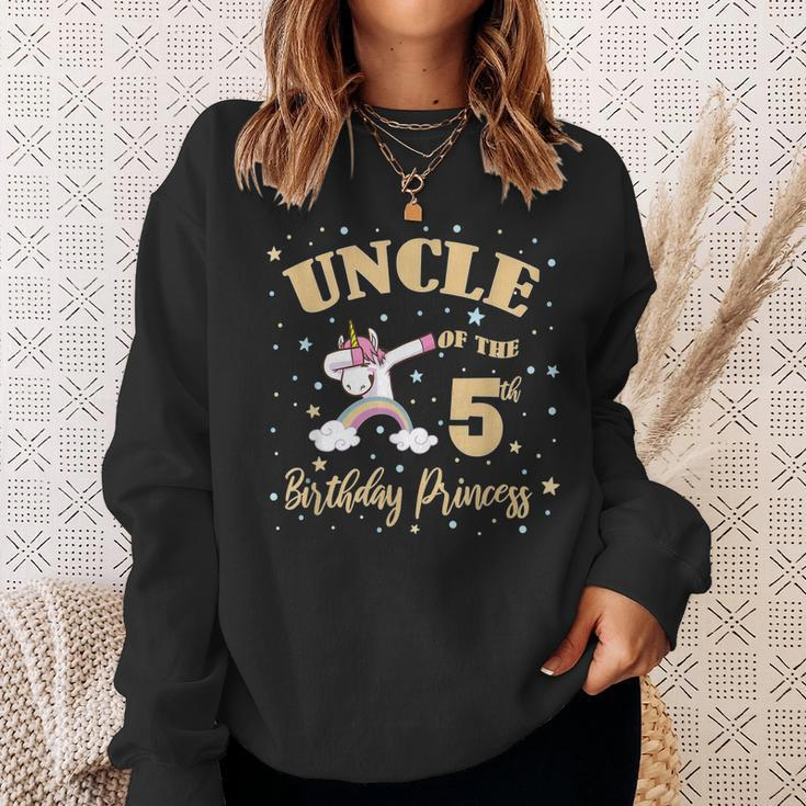 Uncle Of The 5Th Birthday Princess Girl Unicorn Bday Sweatshirt Gifts for Her