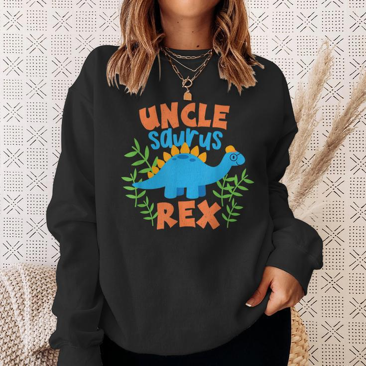 Uncle Saurus Rex Dinosaur Family Reunion Sweatshirt Gifts for Her