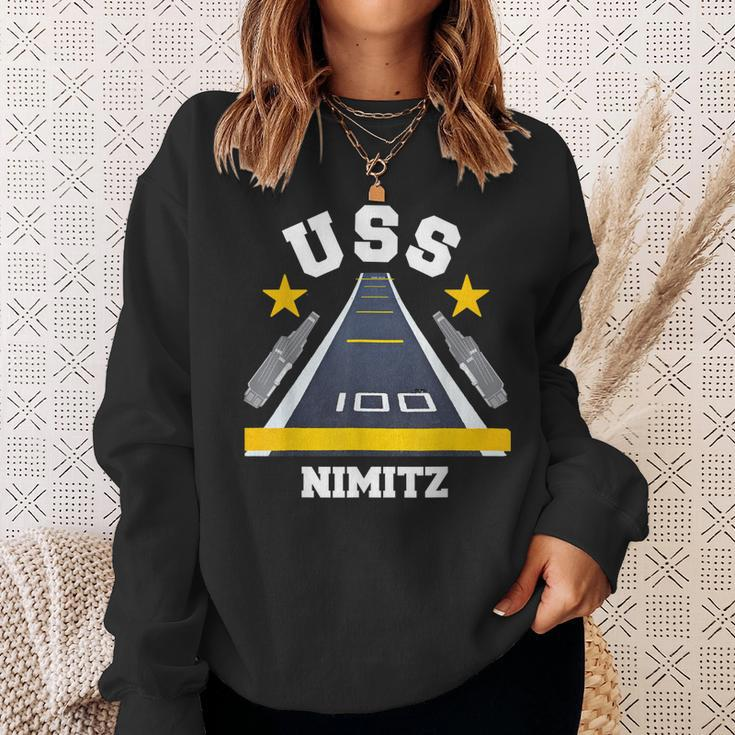 Uss Nimitz Aircraft Carrier Military Veteran Sweatshirt Gifts for Her