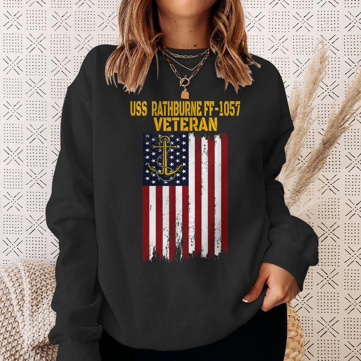 Uss Rathburne Ff-1057 Frigate Veterans Day Fathers Day Dad Sweatshirt Gifts for Her