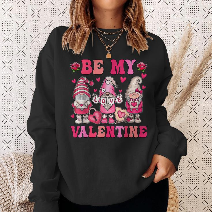 Valentines Day Gnome Be My Valentines Couple Gnome Heart Sweatshirt Gifts for Her