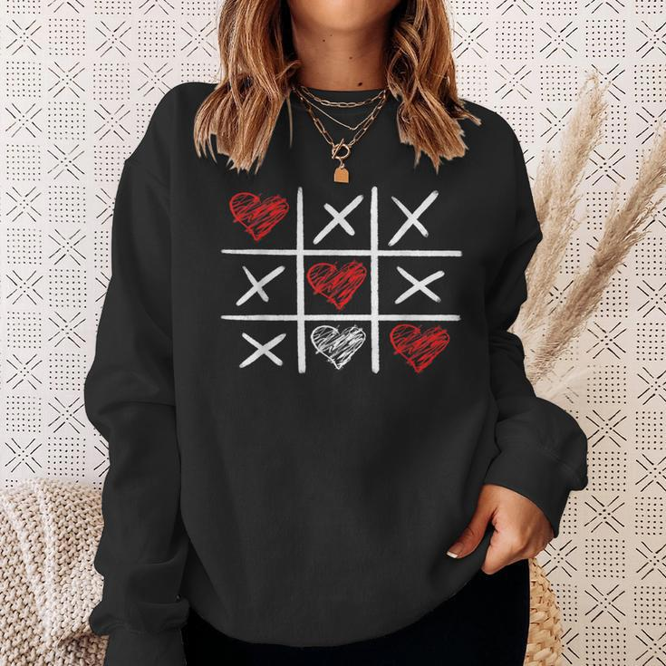 Valentines Day Tic-Tac-Toe Xo-Xo Funny Valentine Gifts Sweatshirt Gifts for Her