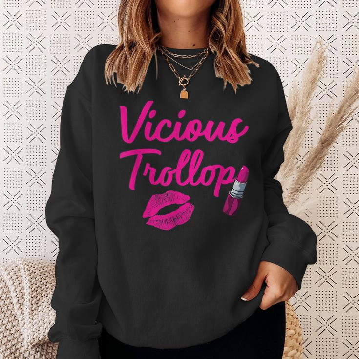 Vicious Trollop Lipstick Png Men Women Sweatshirt Graphic Print Unisex Gifts for Her