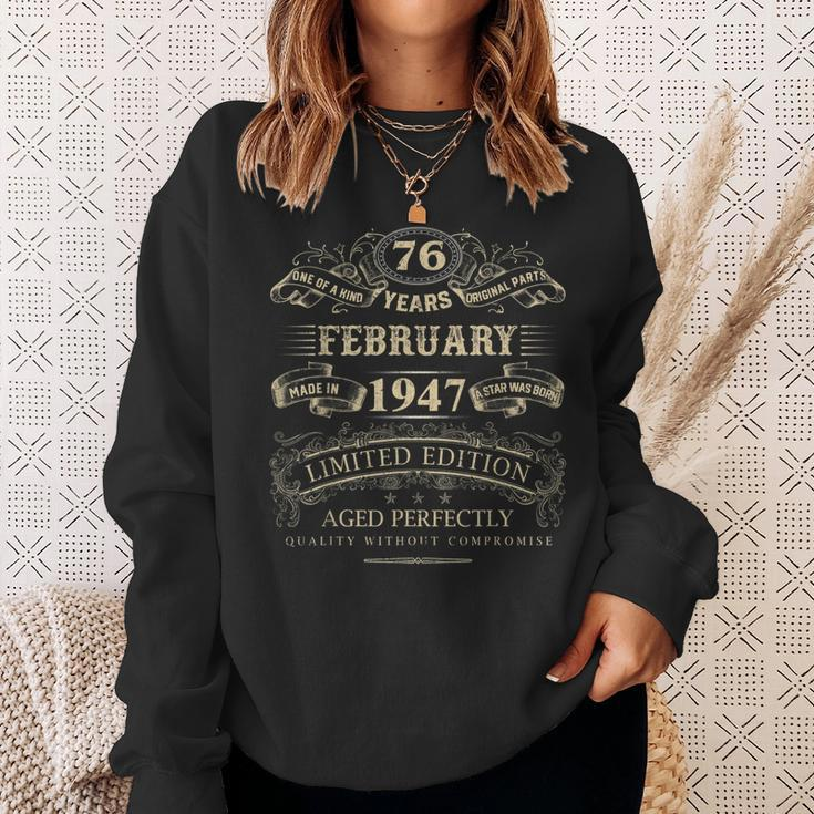 Vintage 1947 Geburtstags Sweatshirt für Frauen und Männer, 76 Jahre Alt Geschenke für Sie