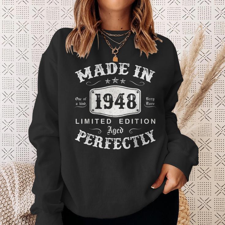 Vintage 1948 Made In 1948 75 Geburtstag Mann Frau 75 Jahre V2 Sweatshirt Geschenke für Sie