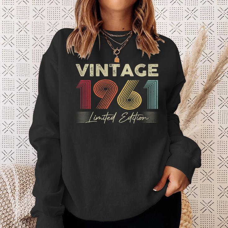 Vintage 1961 Wedding Anniversary Born In 1961 Birthday Party V2 Sweatshirt Gifts for Her